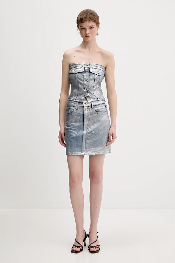 Top Karl Lagerfeld Jeans B1W11023 srebrna SS26