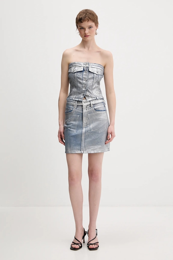 Top Karl Lagerfeld Jeans B1W11023 ασημί SS26