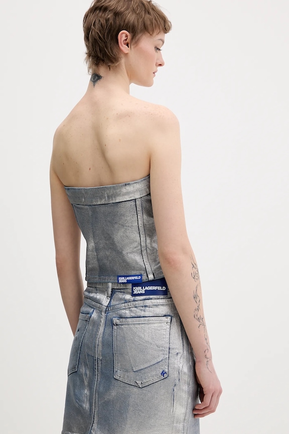 Odjeća Top Karl Lagerfeld Jeans B1W11023 srebrna