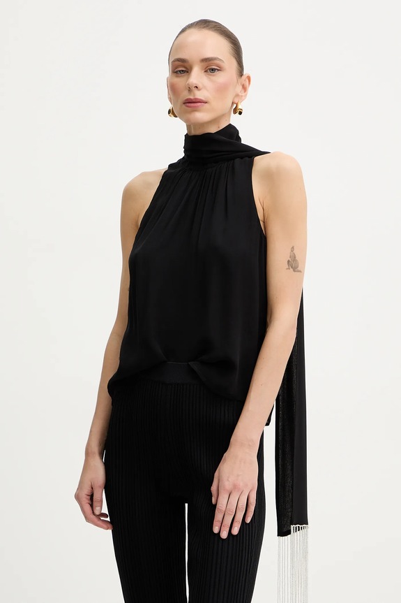 Блузка Patrizia Pepe regular чёрный 8C0862.A692