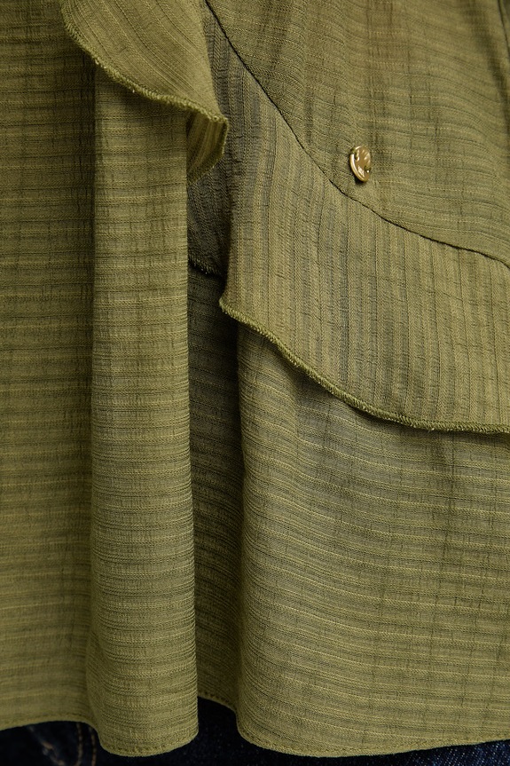 Pedro del Hierro bluză cu volane pentru femei, din vâscoză 6633455 verde