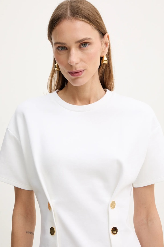 Μπλουζάκι Elisabetta Franchi μπεζ MA00461E2