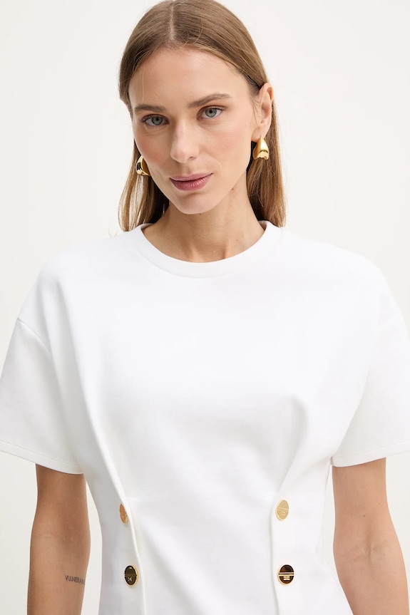 Μπλουζάκι Elisabetta Franchi μπεζ MA00461E2