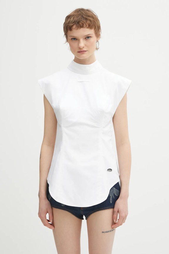 Jean Paul GAULTIER shirt with elastane white 26.01.W.ST047.C071