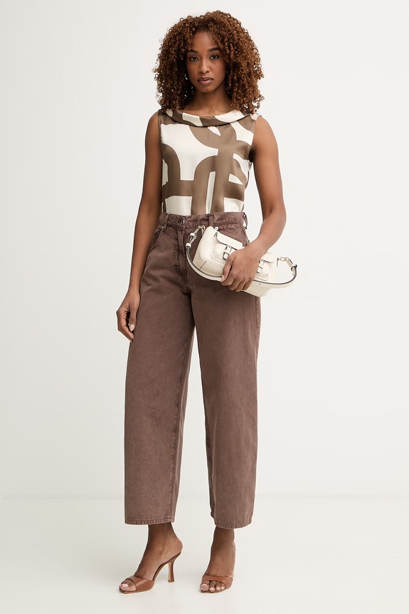 Marella bluzka damska Emme by Marella 2615161142200 brązowy SS26