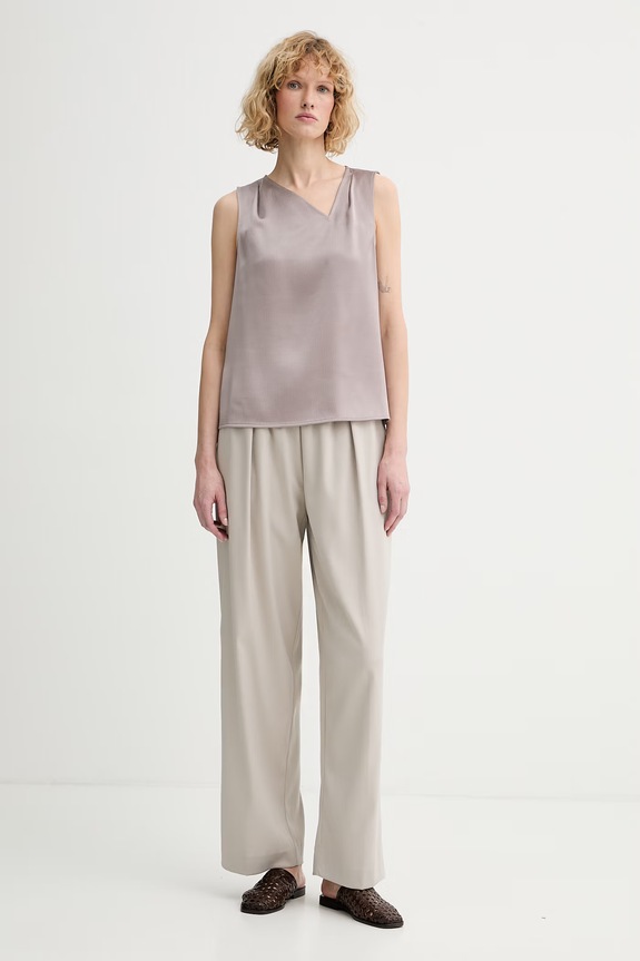 Calvin Klein blúzka dámska LV044F144G hnedá SS26
