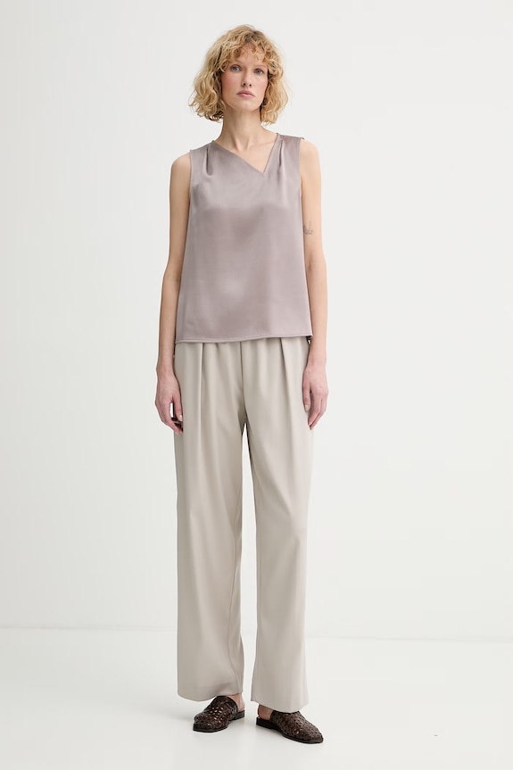 Calvin Klein blúzka dámska LV044F144G hnedá SS26