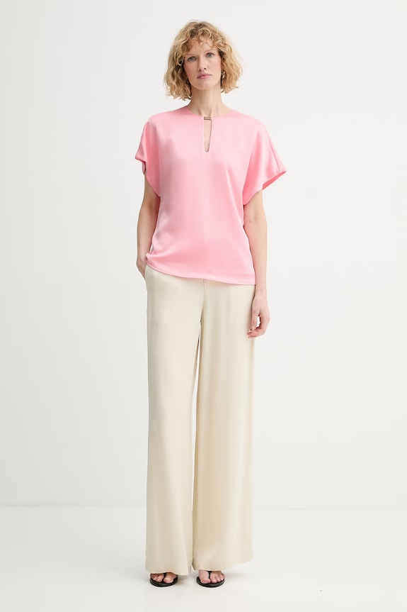 Calvin Klein blúzka dámska LV044F150G ružová SS26