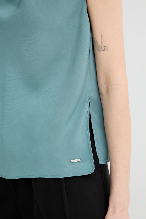 Calvin Klein top női viszkóz LV044F161G türkiz