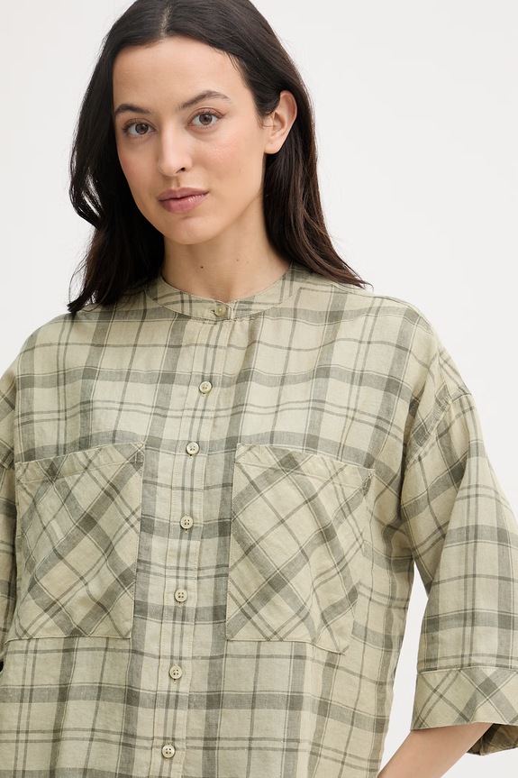Barbour cămașă pentru femei, din in Orla verde LSH1732