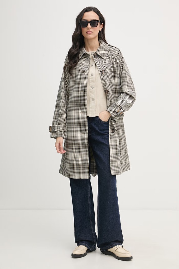 Barbour μονόπετο γιλέκο γυναικείο βαμβακερό Daya LSH1747 μπεζ SS26