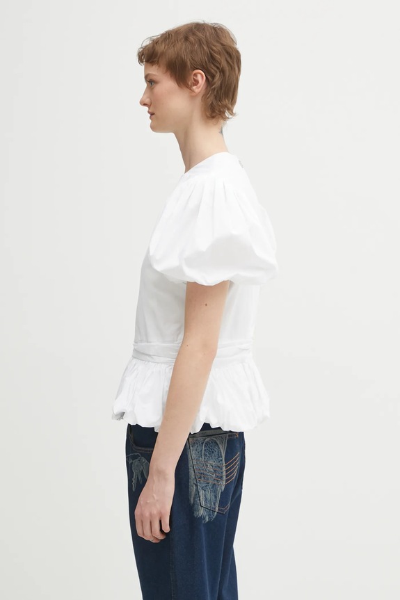 Rotate blouse Women's cotton plain 115161400 white SS26