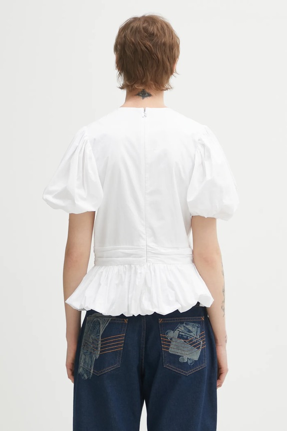 Clothing Rotate blouse Women's cotton plain 115161400 white