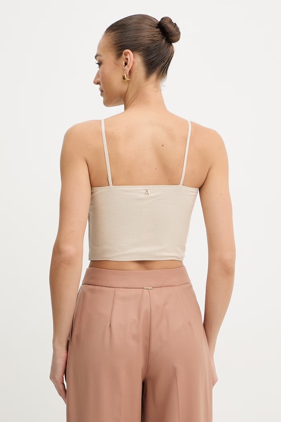 Abbigliamento Twinset camicetta da donna con cotone 261AT2074 beige