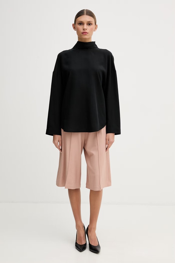 Sisley bluză pentru femei, cu lyocell 51MRLQ0AH negru SS26