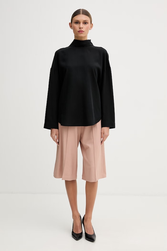 Sisley bluză pentru femei, cu lyocell 51MRLQ0AH negru SS26