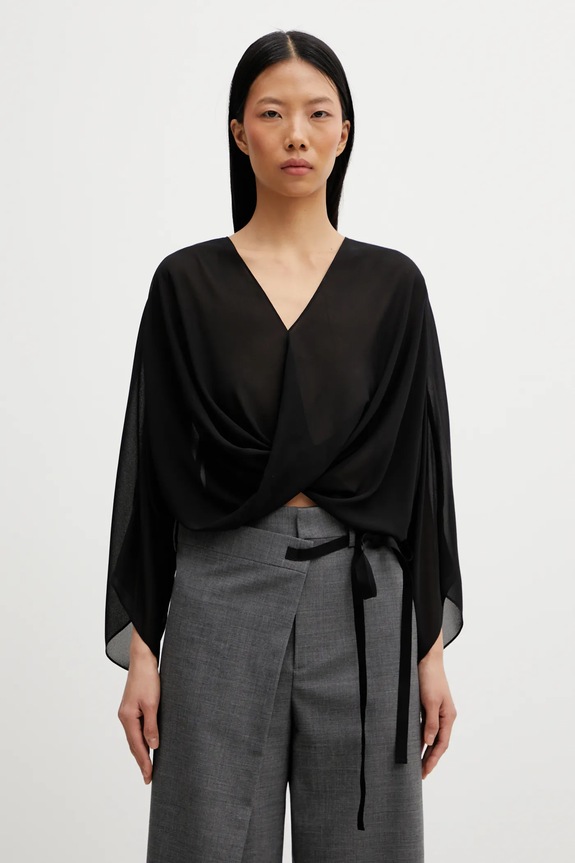 MM6 Maison Margiela blouse relaxed black S52NH0039.M35468.900