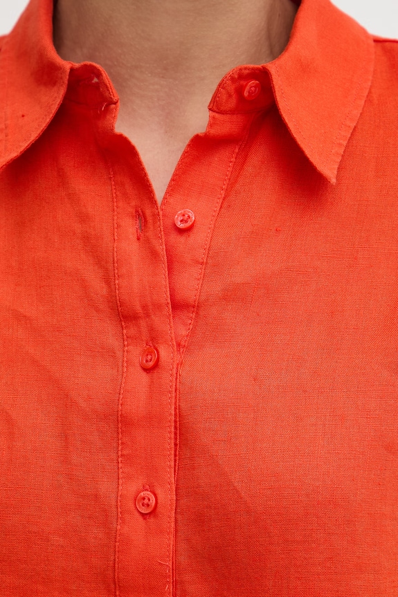 United Colors of Benetton blúzka dámska ľanová 5BMLDQ0D2 oranžová
