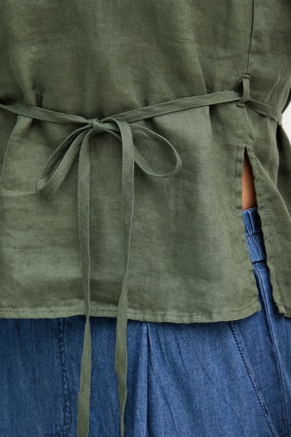United Colors of Benetton top pentru femei din in 5BMLDQ0DZ verde