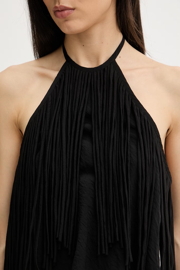 Pinko bluză halter pentru femei, cu vâscoză 106794.A3AY negru