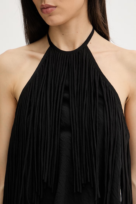 Pinko bluză halter pentru femei, cu vâscoză 106794.A3AY negru