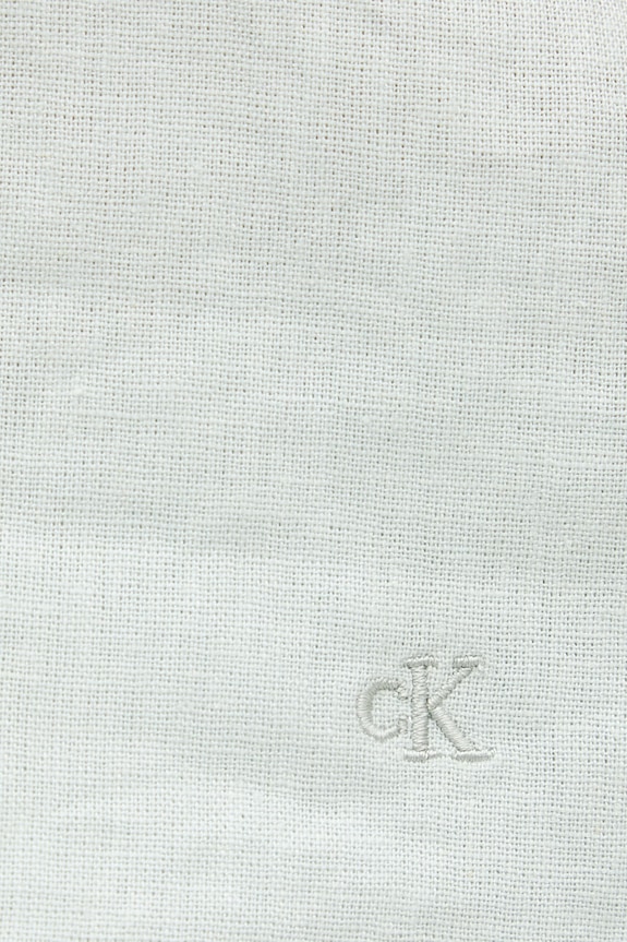 Calvin Klein Jeans blúzka s ramienkami dámska s ľanom LV047F119G tyrkysová