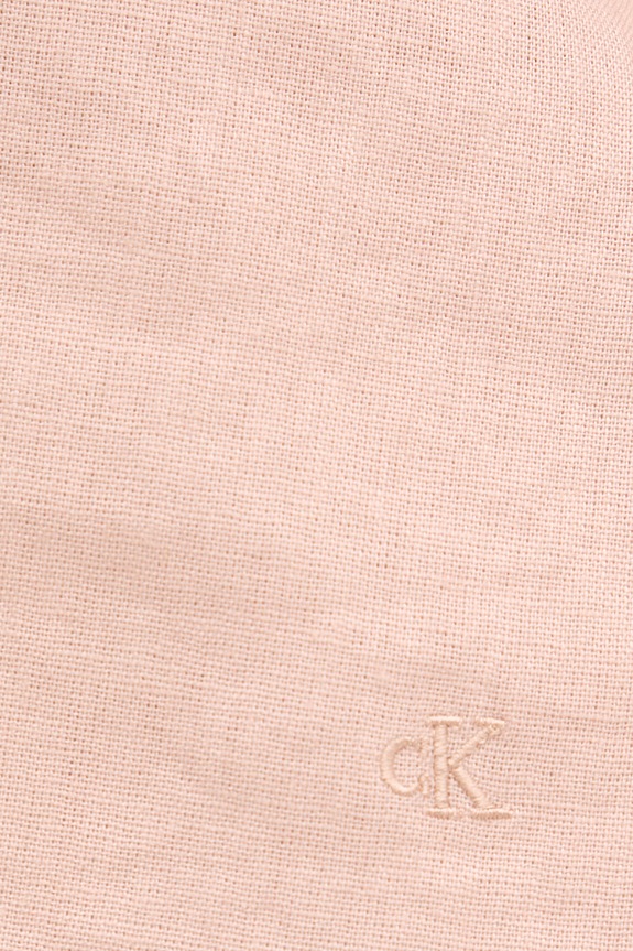 Calvin Klein Jeans blúzka s ramienkami dámska s ľanom LV047F119G oranžová