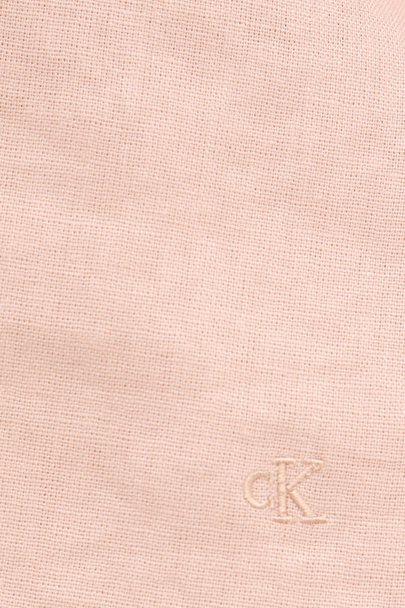 Calvin Klein Jeans blúzka s ramienkami dámska s ľanom LV047F119G oranžová