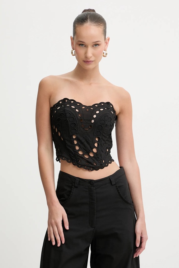 Charo Ruiz Ibiza top Kai imprimeu negru 263100