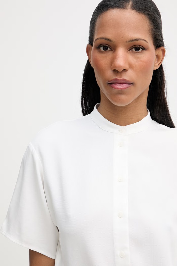 Marc O'Polo koszula damska z lyocellu beżowy 5000008150