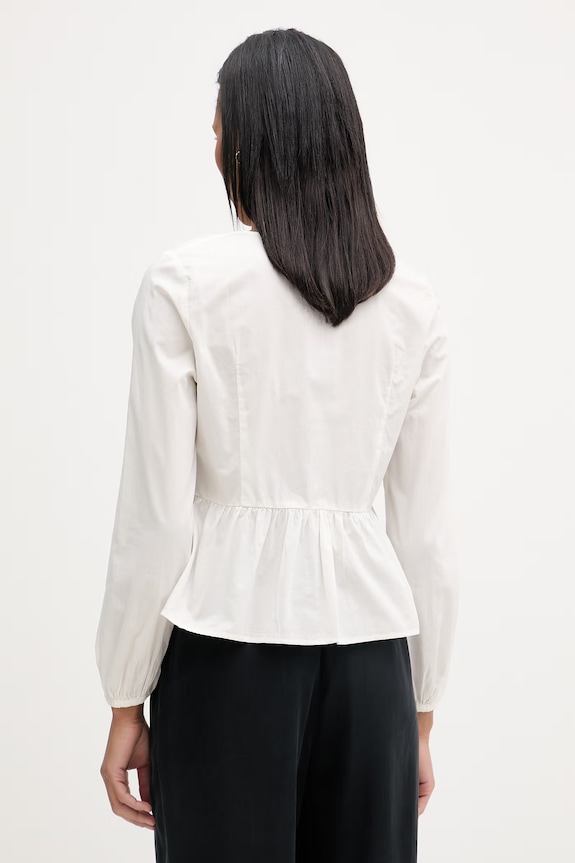 Одежда Marc O'Polo блузка с рюшами женская хлопковая 5000009553 бежевый