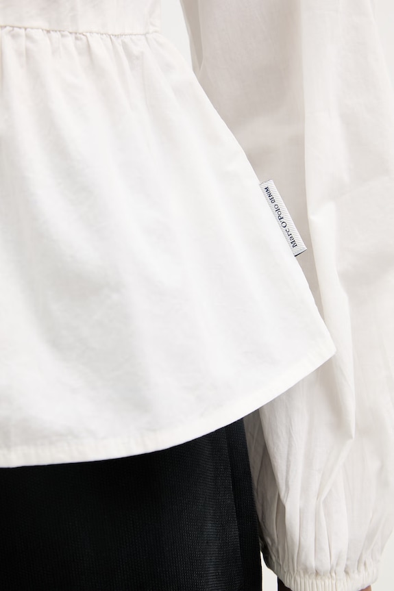 Marc O'Polo блузка с рюшами женская хлопковая 5000009553 бежевый