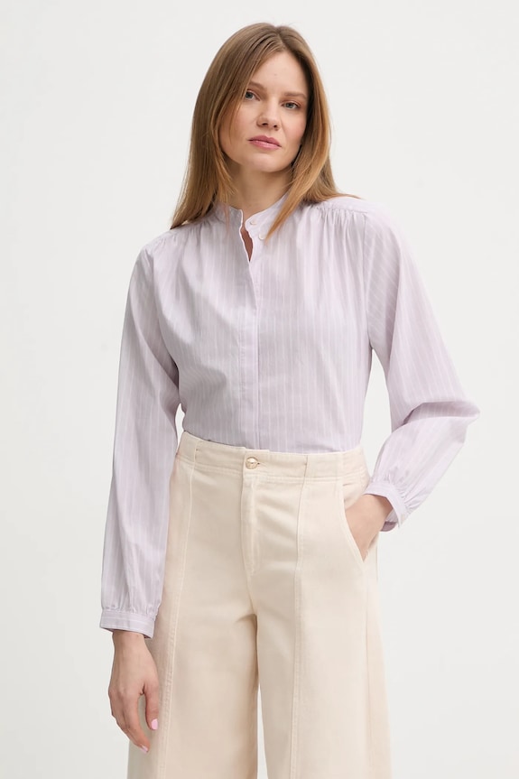 Bavlněná košile Marc O'Polo pruhy růžová 5000013034