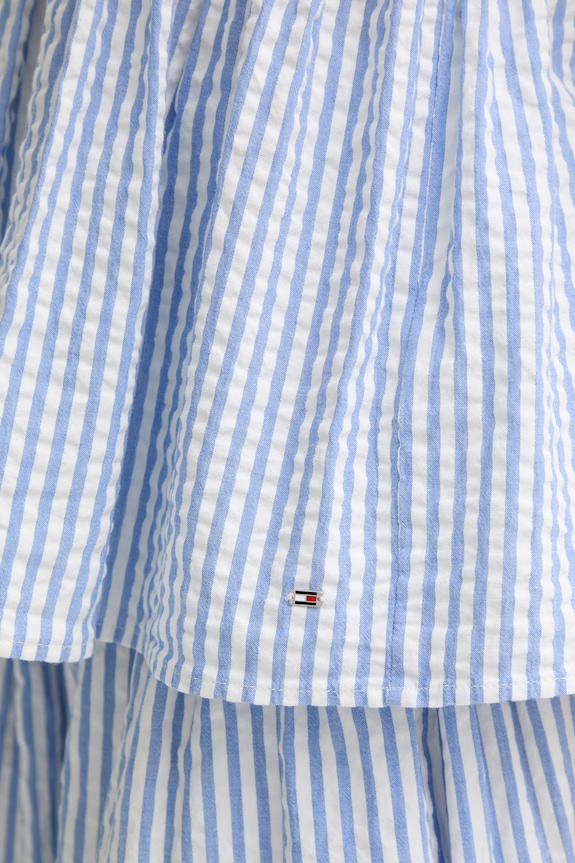 Tommy Hilfiger τοπ γυναικείο βαμβακερό με ελαστάν SUMMER WW0WW50543 μπλε