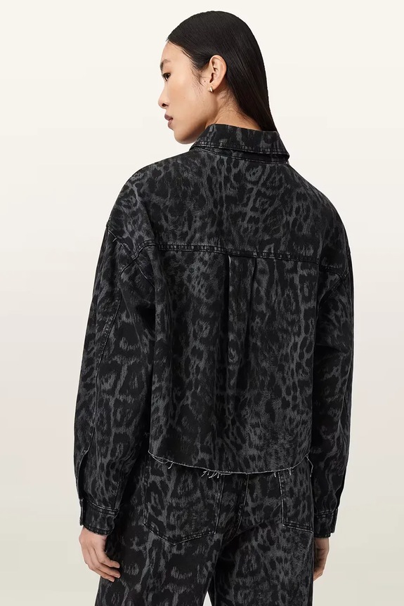 Дънкова риза AllSaints NICKY W121PE черен SS26