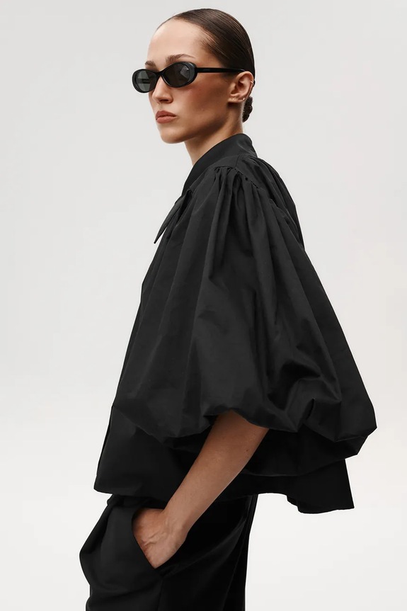 Undress Code bluză din bumbac Buonasera Shirt 1194 negru