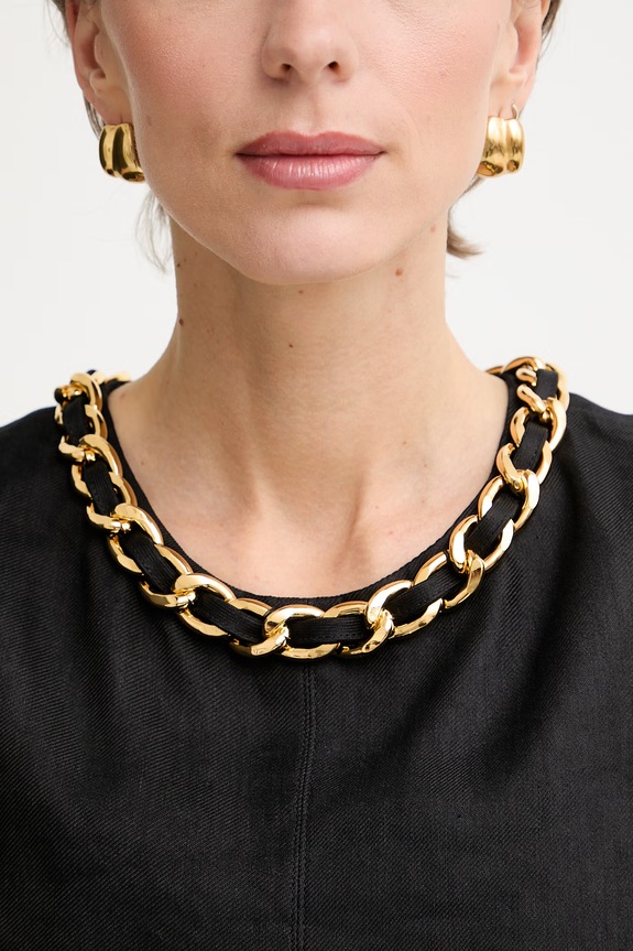 Elisabetta Franchi bluzka damska z lnem TO06062E2 czarny