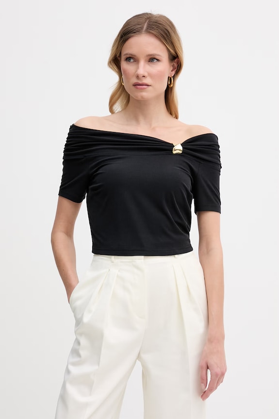Guess dámska blúzka z modalu BRIGITTE čierna W6GP12.K2935