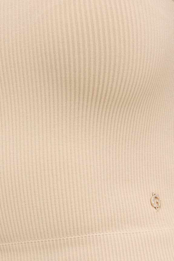 Guess crop top damski MILLIE W6GZ01.Z0606 beżowy