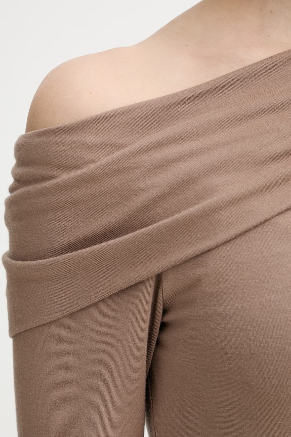 Μακρυμάνικο Levi's OFF SHOULDER LS 005IT καφέ