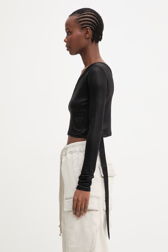 Rick Owens DRKSHDW Ziggy blouse Women's plain DS01F4214.JL black SS26