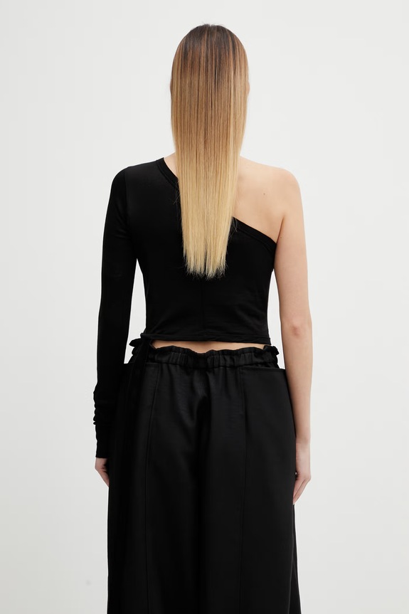 Odzież Rick Owens DRKSHDW bluzka bawełniana Ziggy DS01F4214.BH czarny
