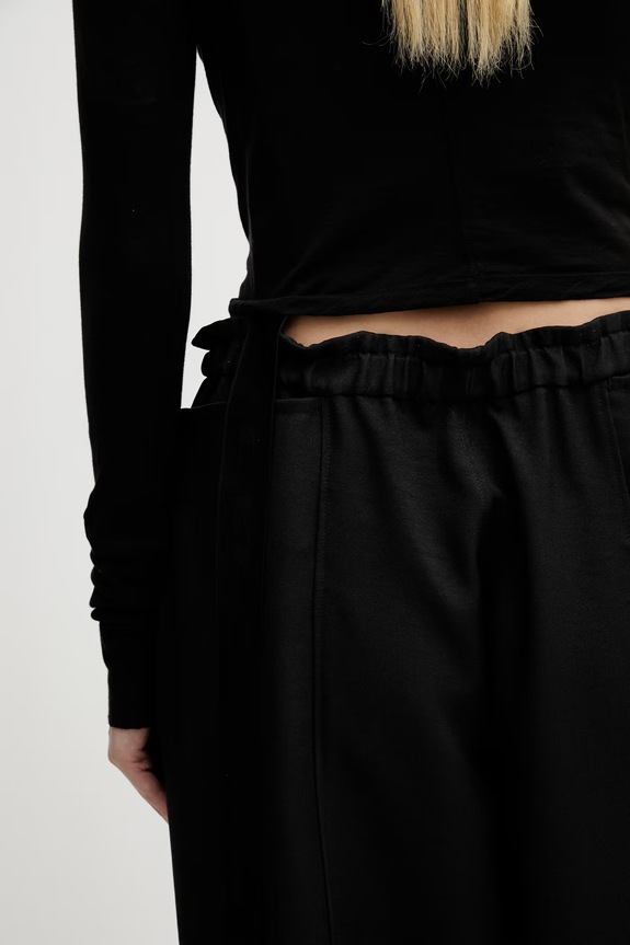 Rick Owens DRKSHDW bluzka bawełniana Ziggy czarny DS01F4214.BH