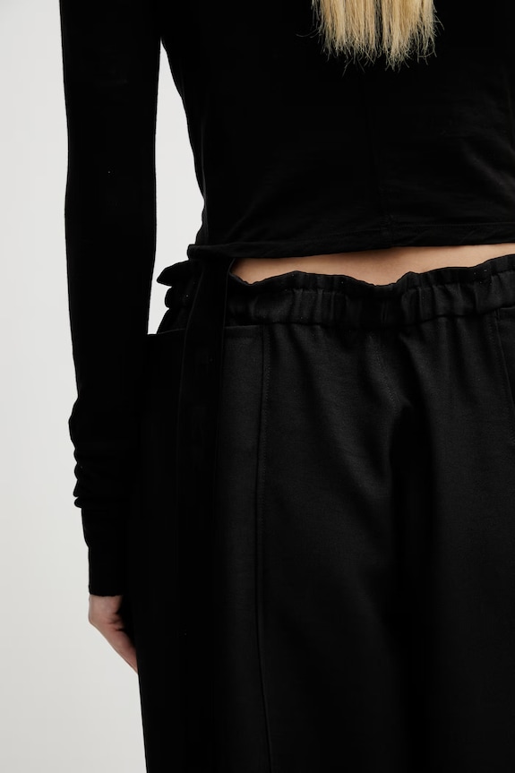 Rick Owens DRKSHDW bluzka bawełniana Ziggy czarny DS01F4214.BH