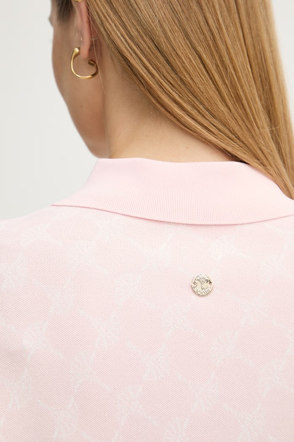 Joop! Úpletové polo tričko dámske s viskózou 30101736 ružová
