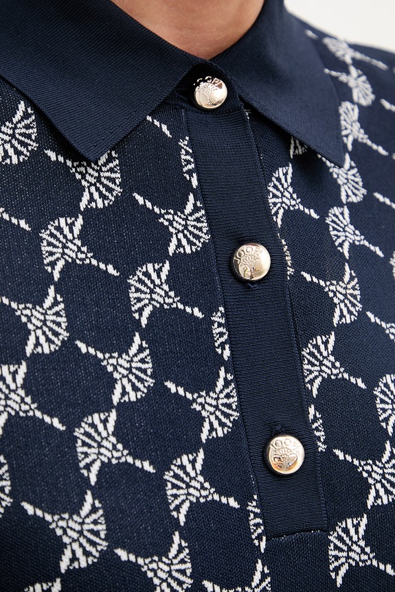 Joop! úpletové polo tričko dámske s viskózou 30101736 tmavomodrá