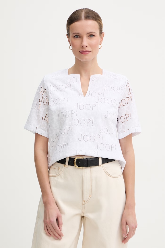 Joop! bluză pentru femei, din bumbac alb 30102211