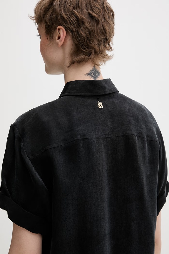 HUGO koszula damska Enchanted 50559538 czarny