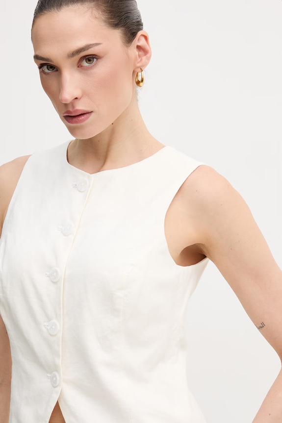 Елек с лен Dkny бежов DJ6V7011