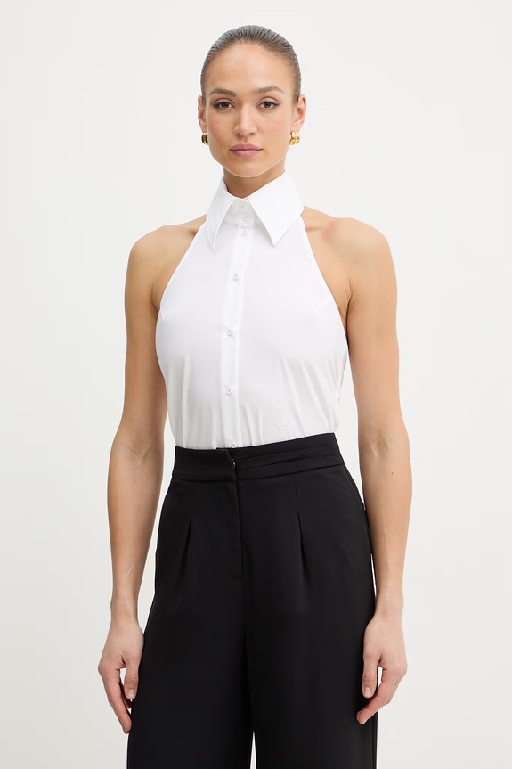 Karl Lagerfeld Πουκάμισο γυναικείο βαμβακερό λευκό B2W11007